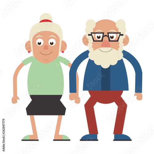 Elderly couple grandparents