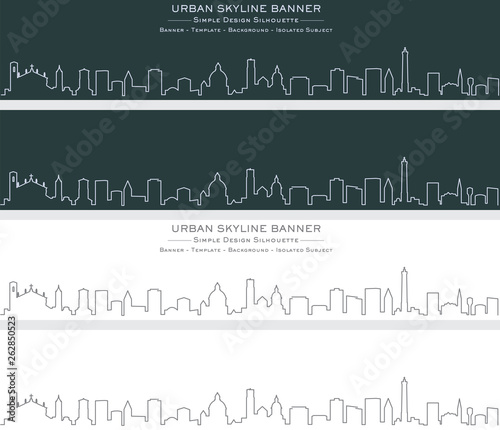 Bologna Single Line Skyline Banner