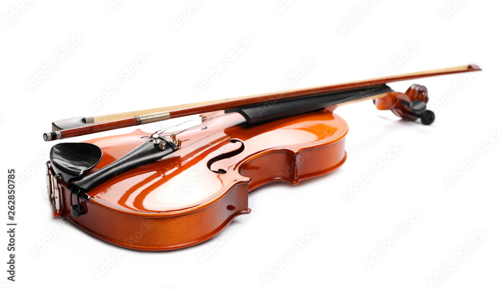 Fototapeta premium Violin isolated on white background