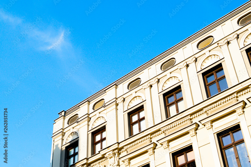 Building Architecture Background with the blue sky