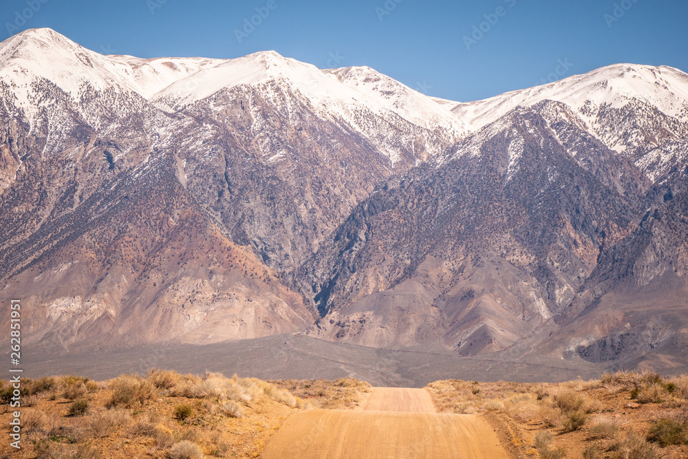 Unpaved road through the Sierra Nevada - travel photography