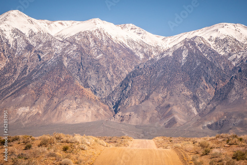 Unpaved road through the Sierra Nevada - travel photography