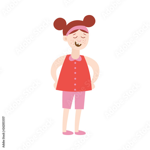 Mean girl smiling and laughing