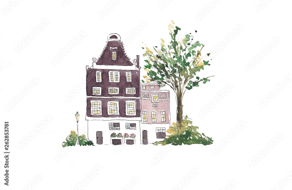 house with tree house with tree