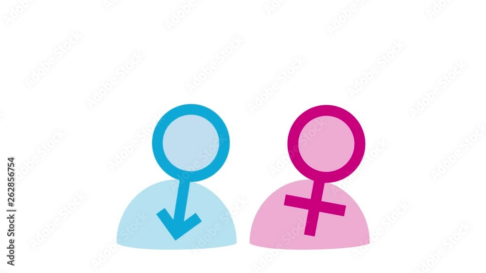 Animation with the gender symbols Animation with the gender symbols