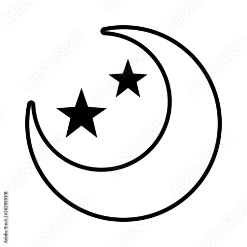 half moon and stars