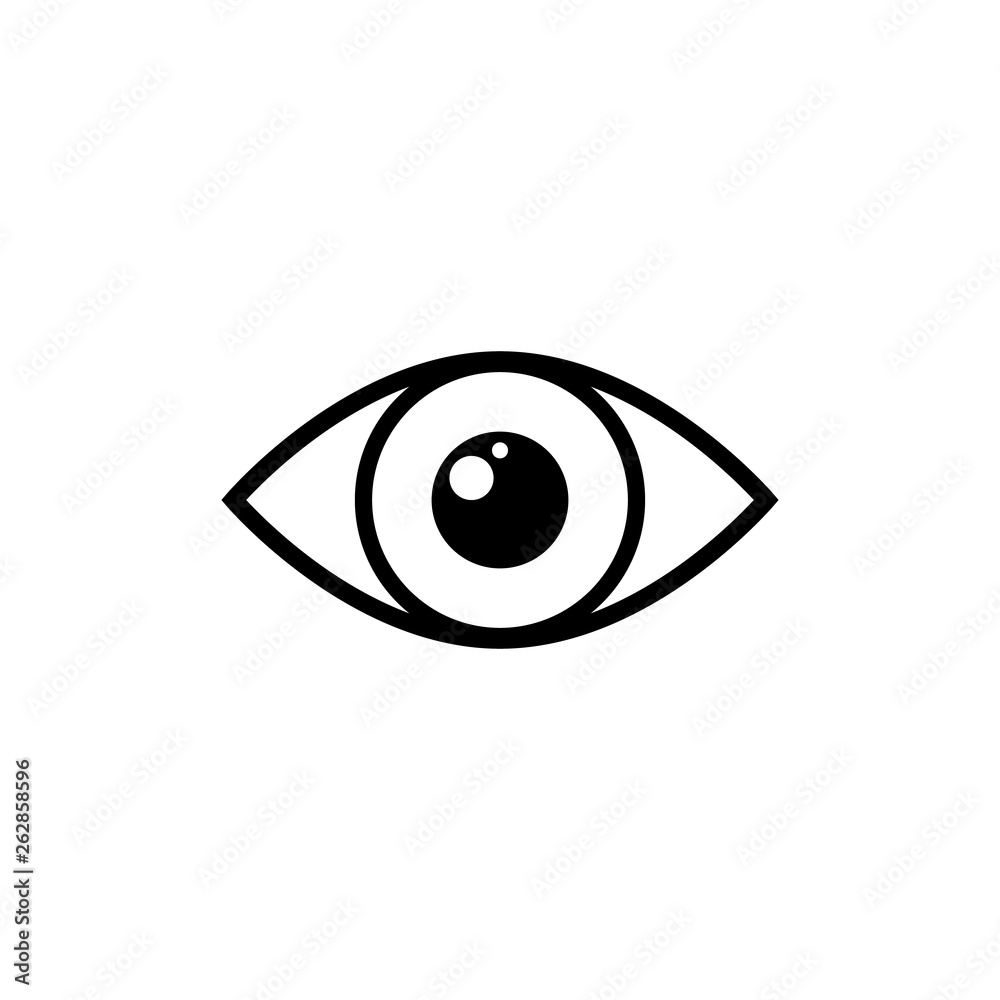 Eye icon vector, on white background Eye icon vector, on white background