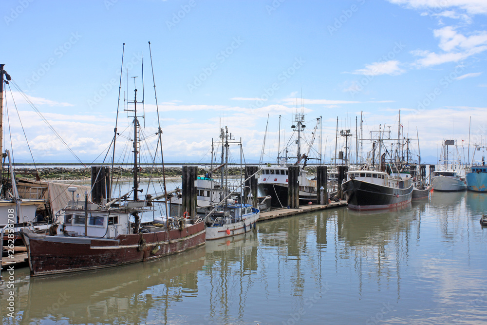 Fishing boats in Steveston Harbor, Canada Fishing boats in Steveston Harbor, Canada