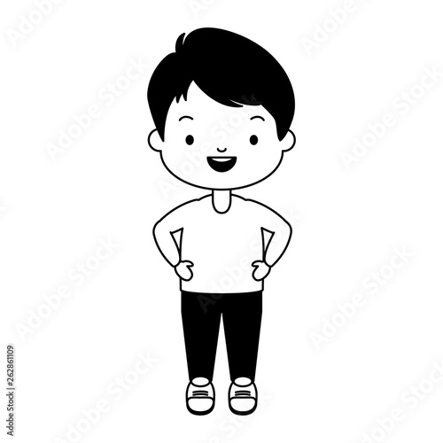 smiling schoolboy character