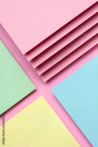 Colorful polygon paper design photo