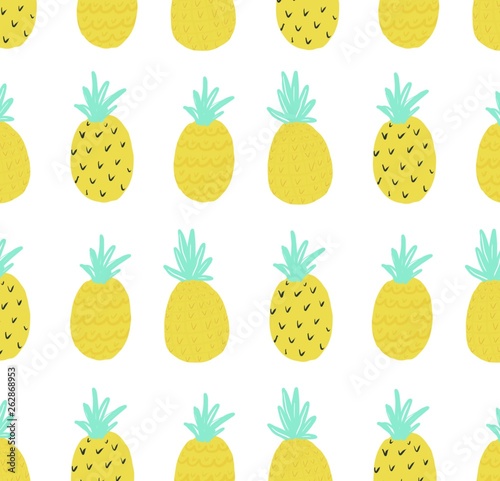 background with pineapples