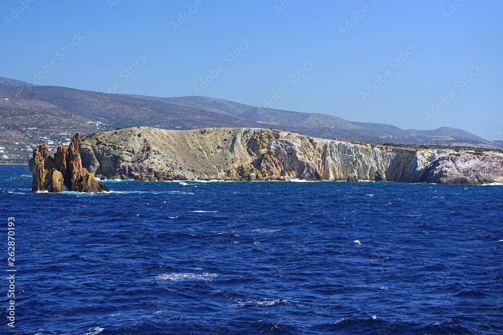 landscapes of sea and cliffs near the island of Paros landscapes of sea and cliffs near the island of Paros
