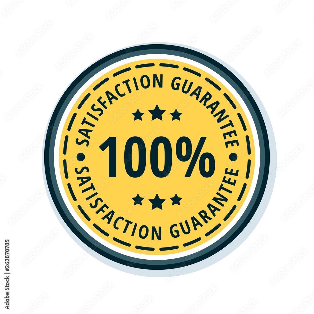 100% Guarantee label illustration 100% Guarantee label illustration