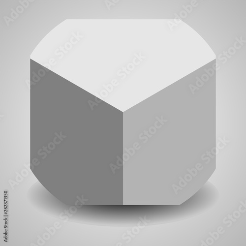 3D Quadrate Tapete - Fototapete Abstract grey cube. Vector