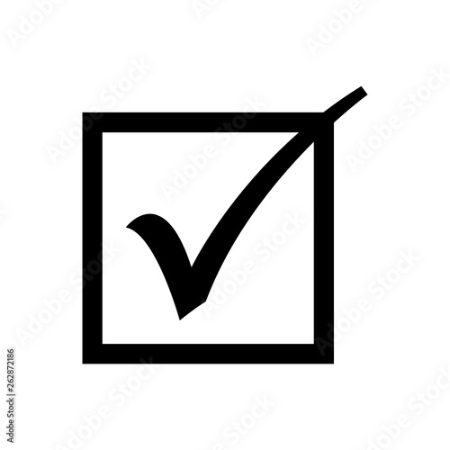Check box icon flat vector illustration design