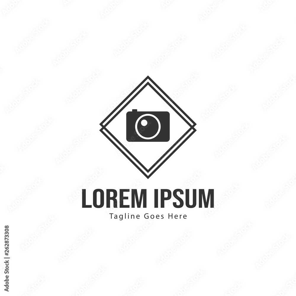Photography logo template design. Photography logo with modern frame isolated on white background Photography logo template design. Photography logo with modern frame isolated on white background