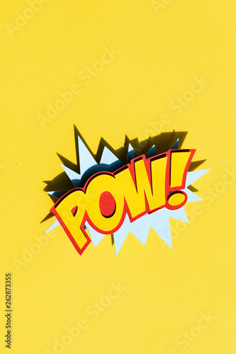 Super Hero Comic Word Pow