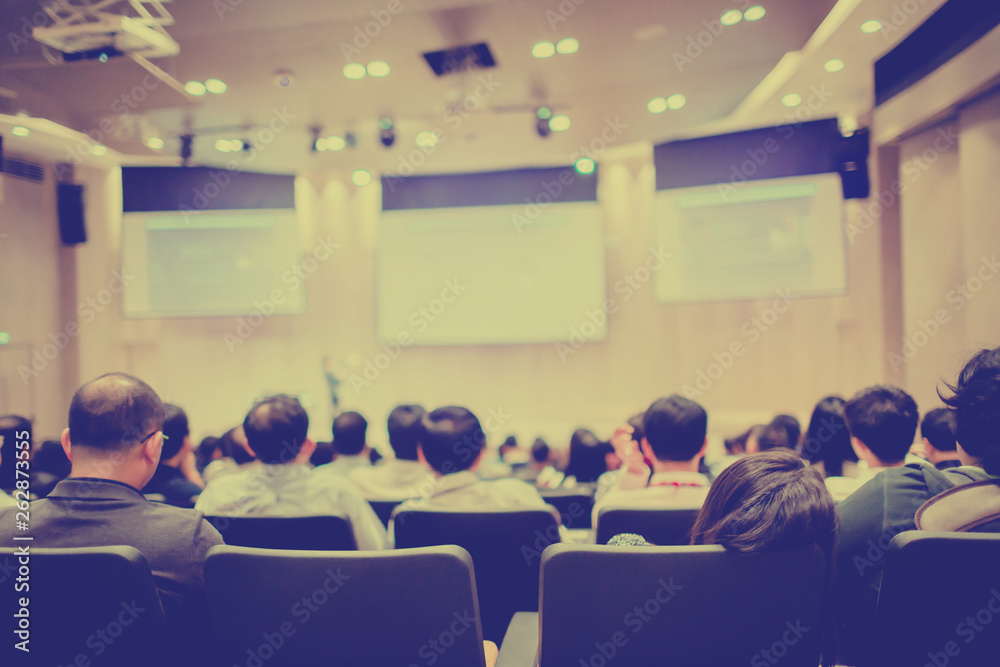 Blurry of auditorium for shareholders' meeting or seminar event