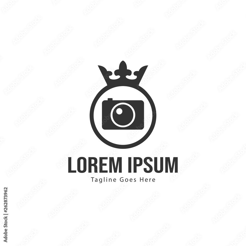 Photography logo template design. Photography logo with modern frame isolated on white background Photography logo template design. Photography logo with modern frame isolated on white background