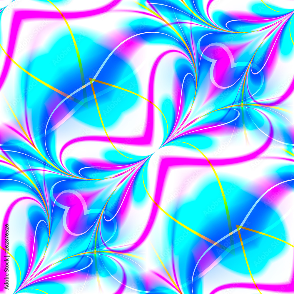 Seamless abstract pattern. Fractal generated by competrom. Spiral on white background. Abstract flower. Seamless abstract pattern. Fractal generated by competrom. Spiral on white background. Abstract flower.