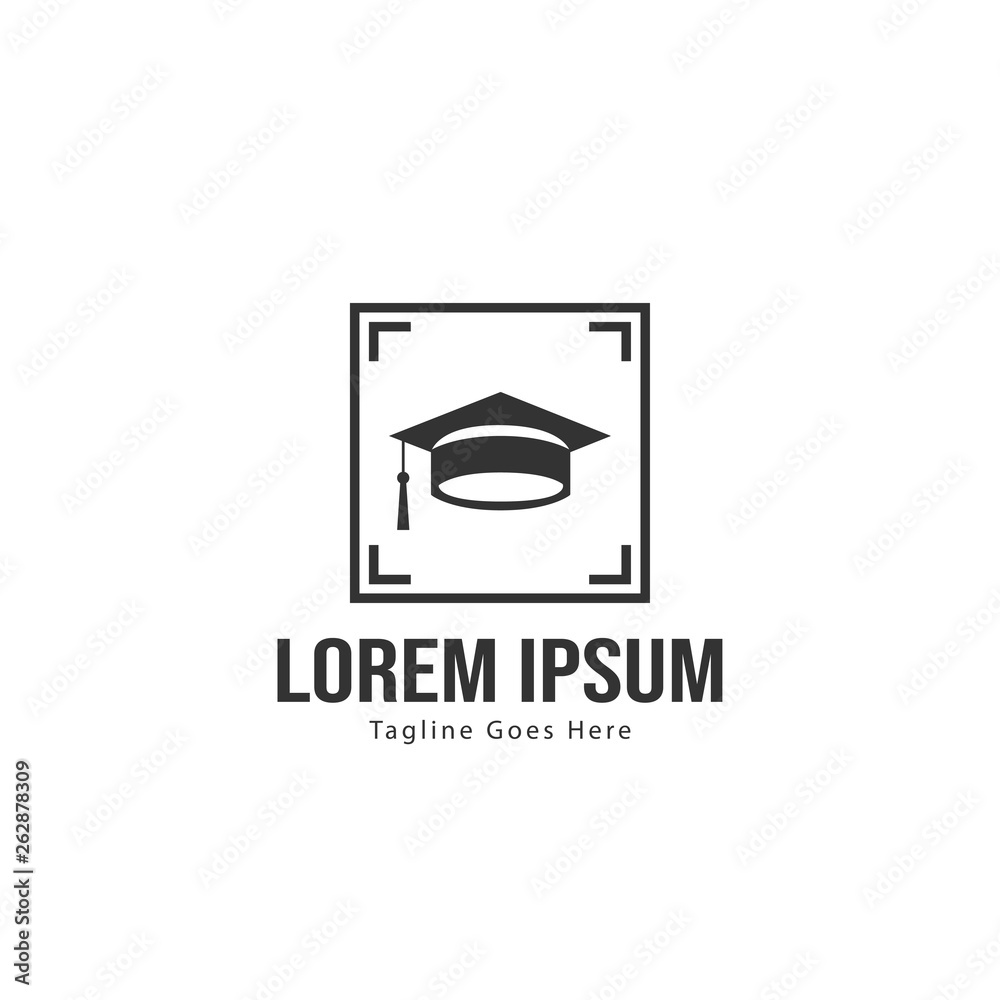 University logo template design. University logo with modern frame isolated on white background University logo template design. University logo with modern frame isolated on white background