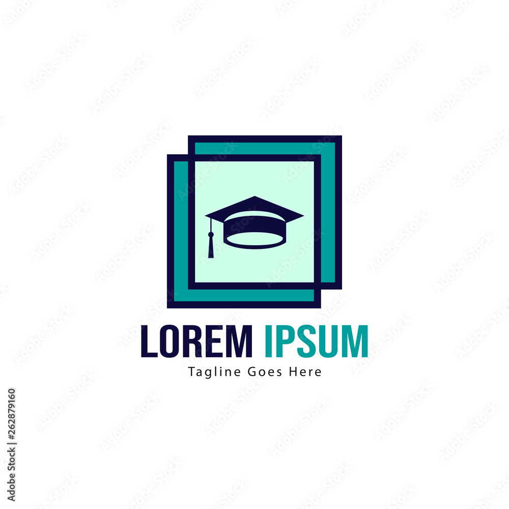 University logo template design. University logo with modern frame isolated on white background University logo template design. University logo with modern frame isolated on white background