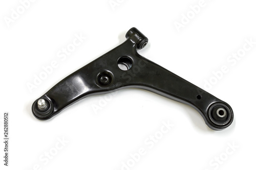 Obraz na płótnie Left front lower control arm for Japanese car on white background, isolated. w salonie