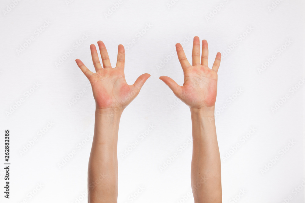 Isolated female hand on white background Isolated female hand on white background