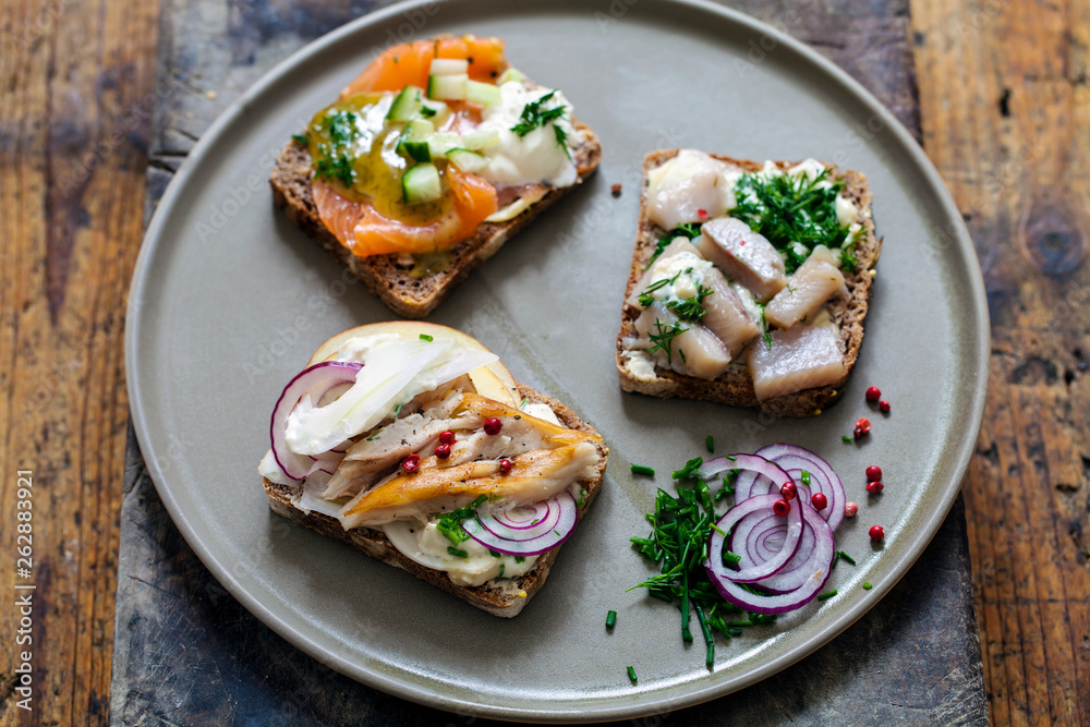 Scandinavian open sandwiches