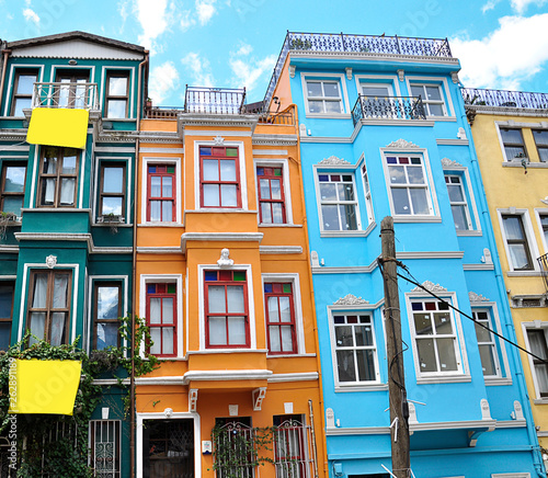 colorful houses in amsterdam
