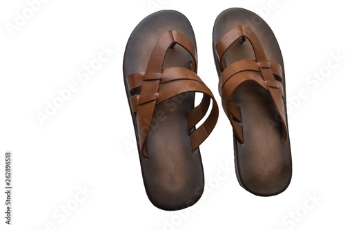 Men leather sandal and flip flop shoes.