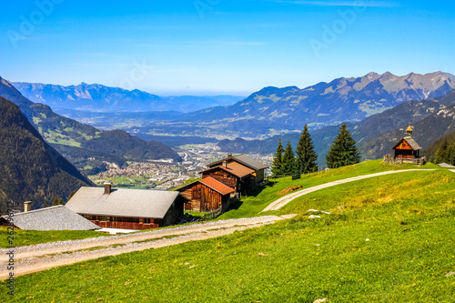 Blick von Rellseck über Montafon Bergwelt  photo