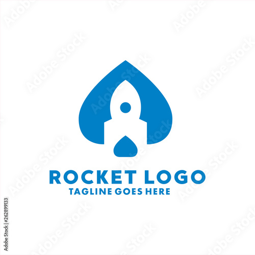 Rocket Logo Design Inspiration. Flat Icon Vector. Modern And Creative Symbol.