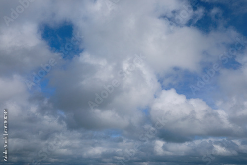 blue sky with white clouds to horizon © Scaia Photo