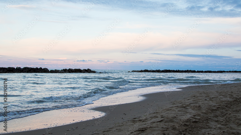 Panorama on the beach in winter time Panorama on the beach in winter time