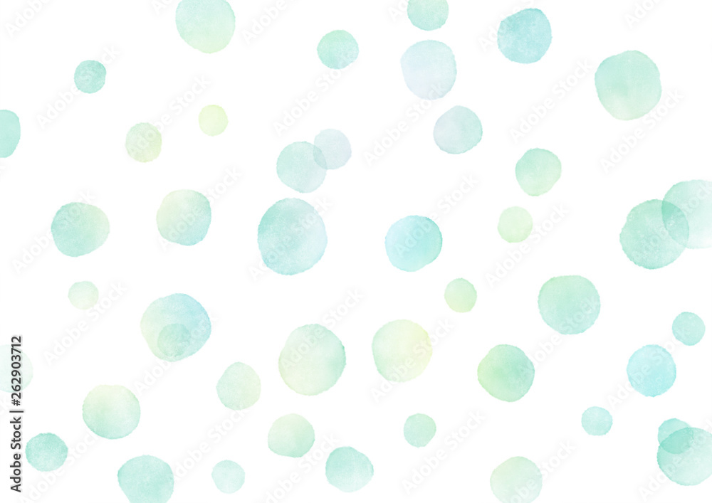 水彩 テクスチャ にじみ 水玉 泡 背景 緑 Stock Illustration Adobe Stock