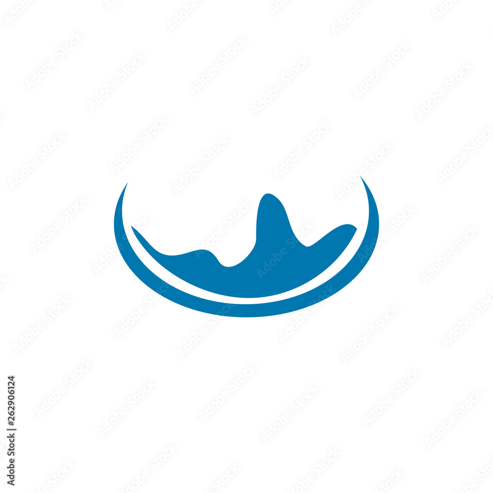 Obraz premium Wave icon logo design vector template