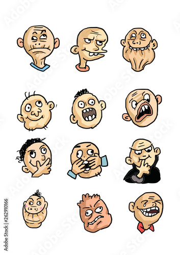 funny and action faces