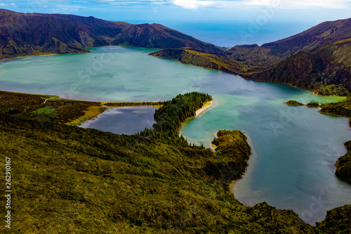 Azoren Insel aus der Luft - Sao Miguel