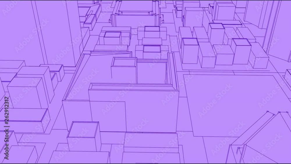 Abstract Sketch City Render. Skyline aerial view flying. 3D rendering. Abstract Sketch City Render. Skyline aerial view flying. 3D rendering.