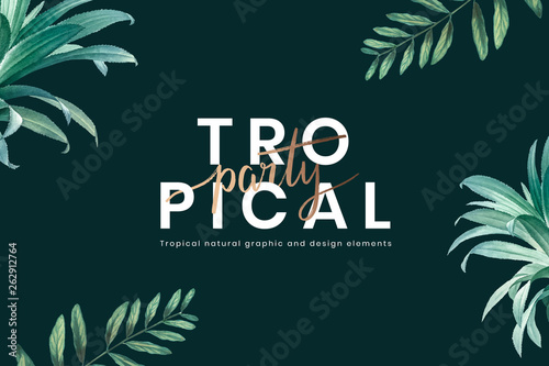Tropical party invitation