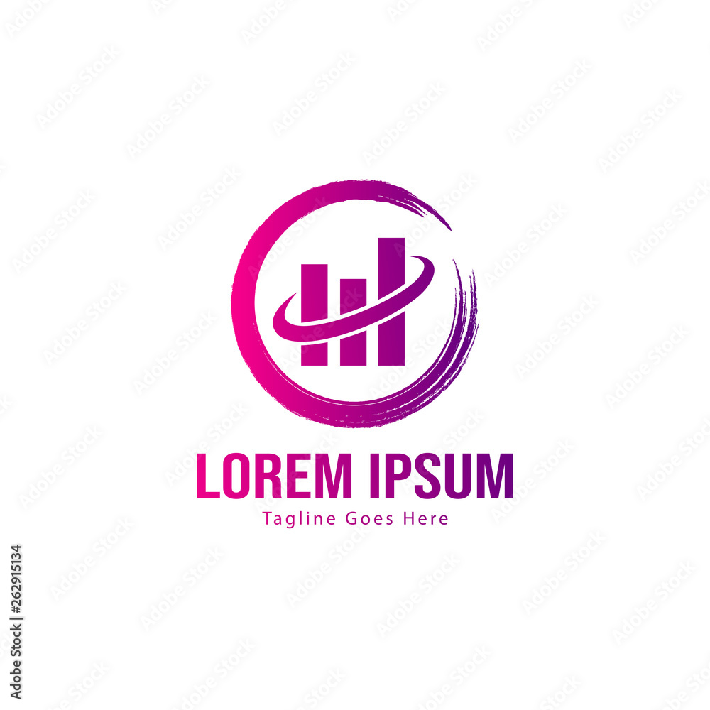 Chart logo template design. Chart logo with modern frame isolated on white background Chart logo template design. Chart logo with modern frame isolated on white background