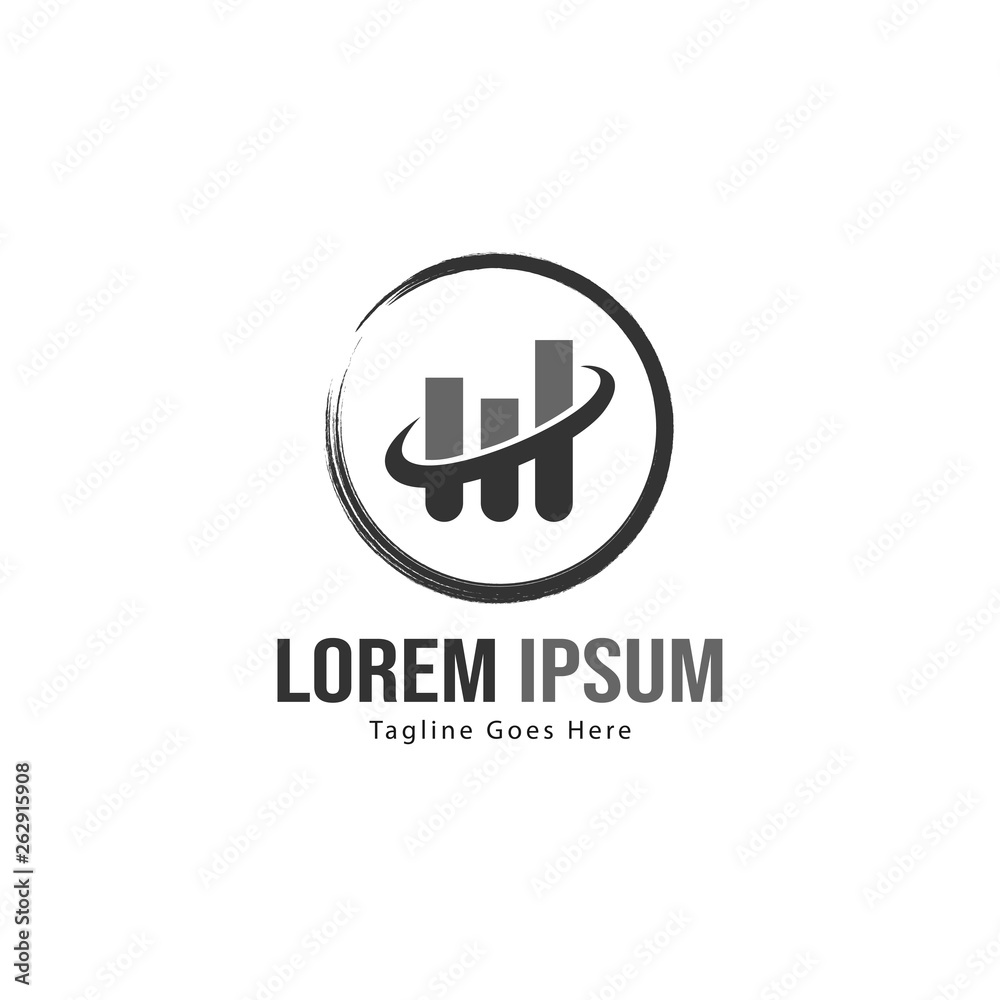 Chart logo template design. Chart logo with modern frame isolated on white background Chart logo template design. Chart logo with modern frame isolated on white background