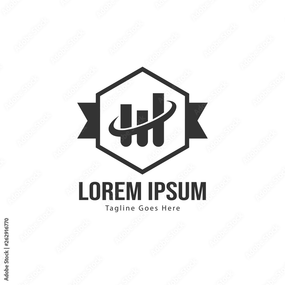 Chart logo template design. Chart logo with modern frame isolated on white background Chart logo template design. Chart logo with modern frame isolated on white background