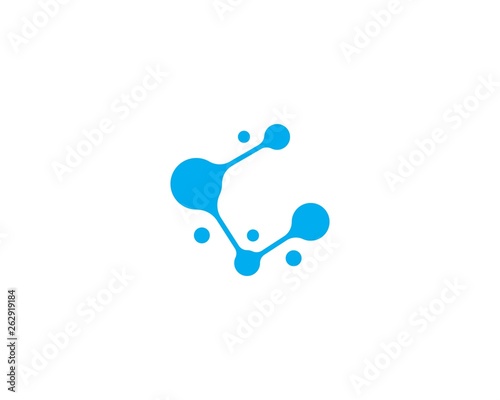 molecule logo vector © devankastudio