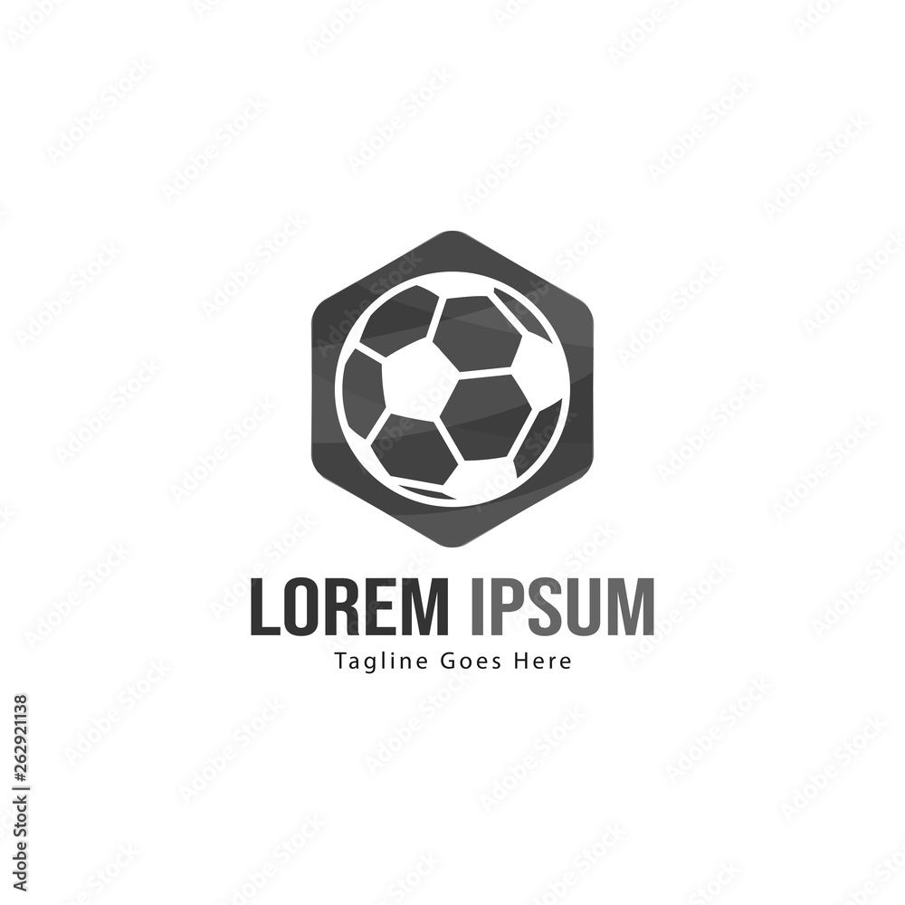 Football logo template design. Football logo with modern frame isolated on white background Football logo template design. Football logo with modern frame isolated on white background