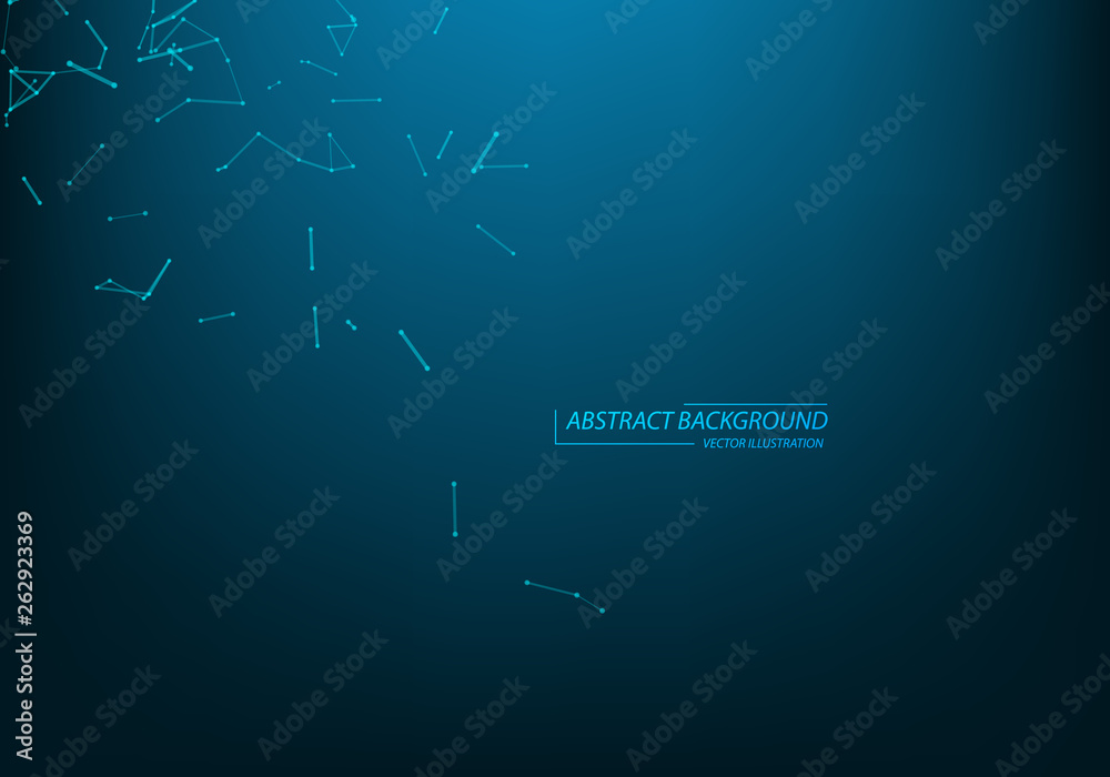 Abstract technology futuristic background. Big data visualization. Block chain network concept.