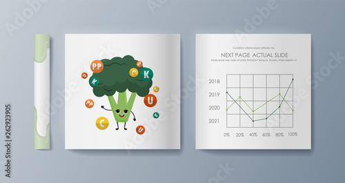 Set of brochures for marketing the promotion goods and services on market