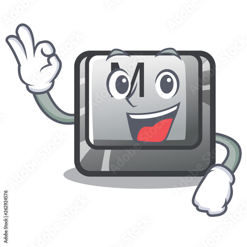 Okay button M in the character shape