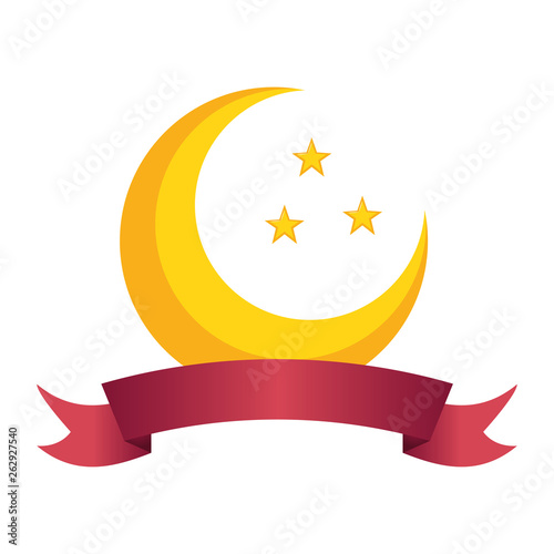 half moon and stars